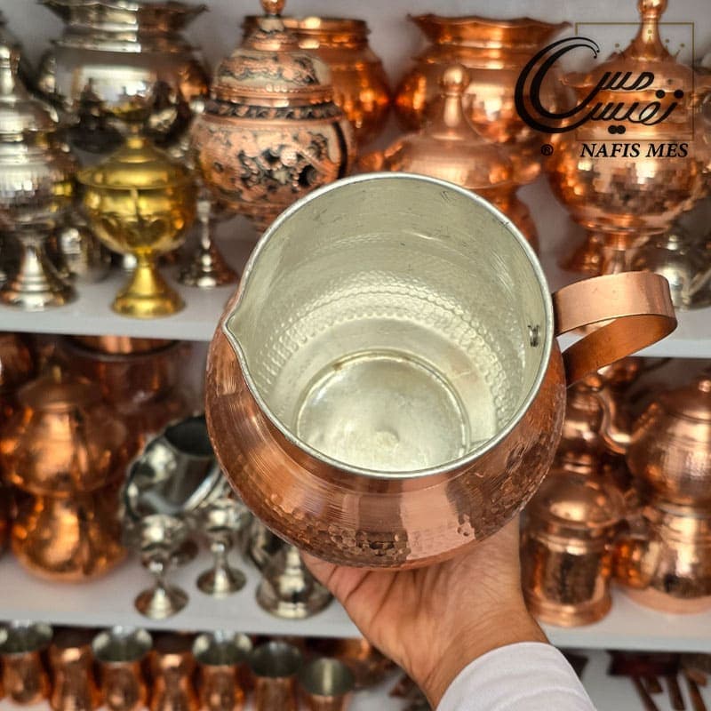 پارچ مسی نانو شده چکشی مدل توپی — تصویر ۲