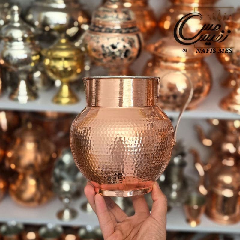 پارچ مسی نانو شده چکشی مدل توپی