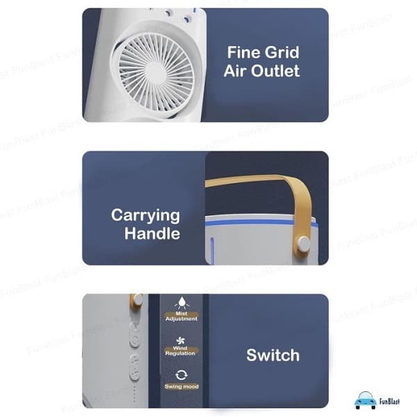 پنکه مه پاش دوقلو Double-ended Spray Fan مدل F18 — تصویر ۴