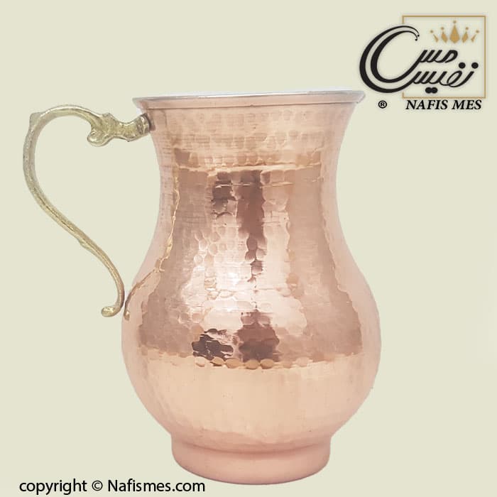 پارچ مسی دسته برنجی مدل نفیس