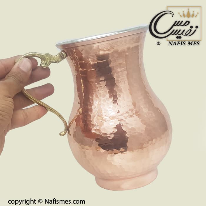 پارچ مسی دسته برنجی مدل نفیس — تصویر ۲
