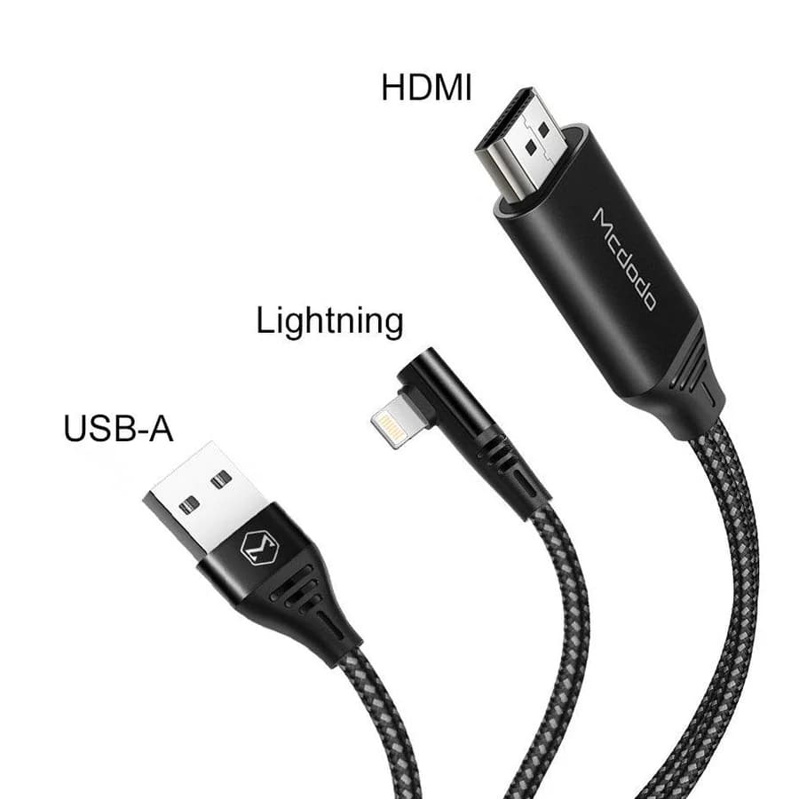 کابل لایتنینگ به HDMI ۲ متری Mcdodo — تصویر ۳