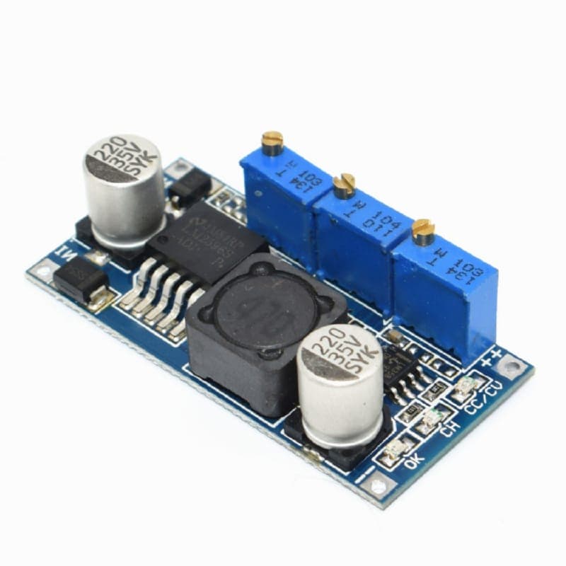 ماژول کاهنده ولتاژ LM2596 با قابلیت تنظیم نقطه قطع