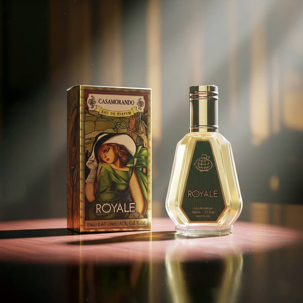 عطر ادکلن زنانه کازاموراتی لیرا فراگرنس ورد مدل کازاموراندو (Fragrance World casamorando Royale) حجم 50 میل