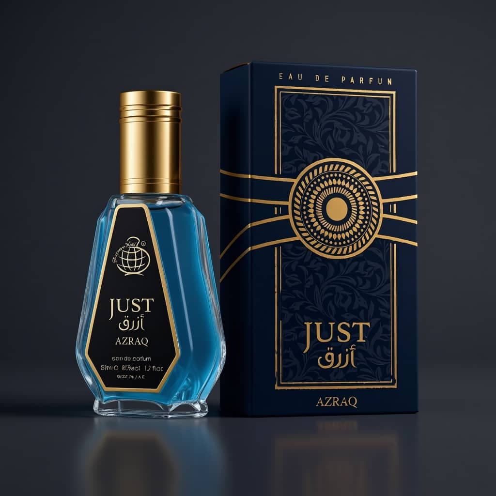 عطر ادکلن مردانه جاست ازرق فراگرنس ورد رایحه اینوکتوس الکسیر (Fragrance World Just Azraq ) حجم 50 میل — تصویر ۳