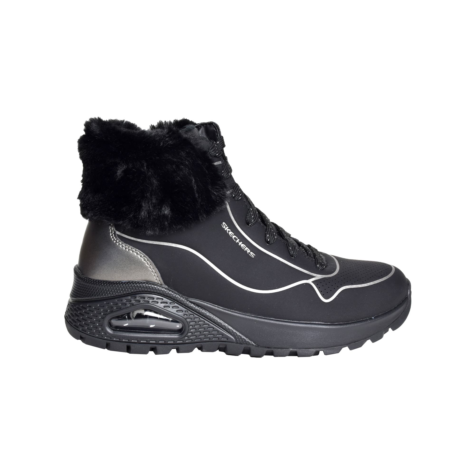 کفش نیم بوت زنانه اسکچرز مدل UNO RUGGED-FALL SHIMMER — تصویر ۲