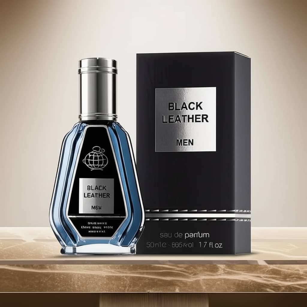 عطر ادکلن مردانه بلک لدر فراگرنس ورد رایحه کرید اونتوس (Fragrance World Black Leather for men ) حجم 50 میل — تصویر ۲