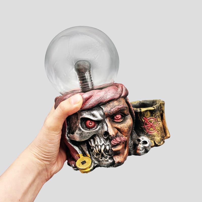 چراغ پلاسما اسکلتی مدل Half Skull کد Ang670 — تصویر ۳