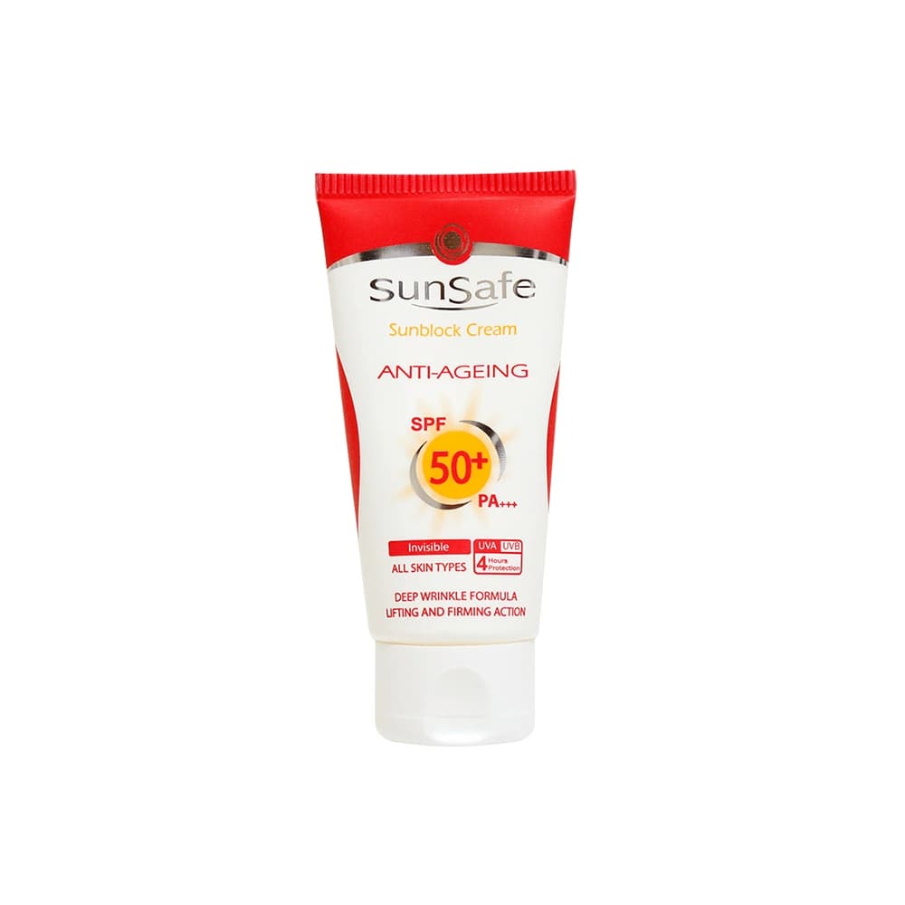 کرم ضد آفتاب سان سیف مدل anti ageing حجم 50 میلی لیتر