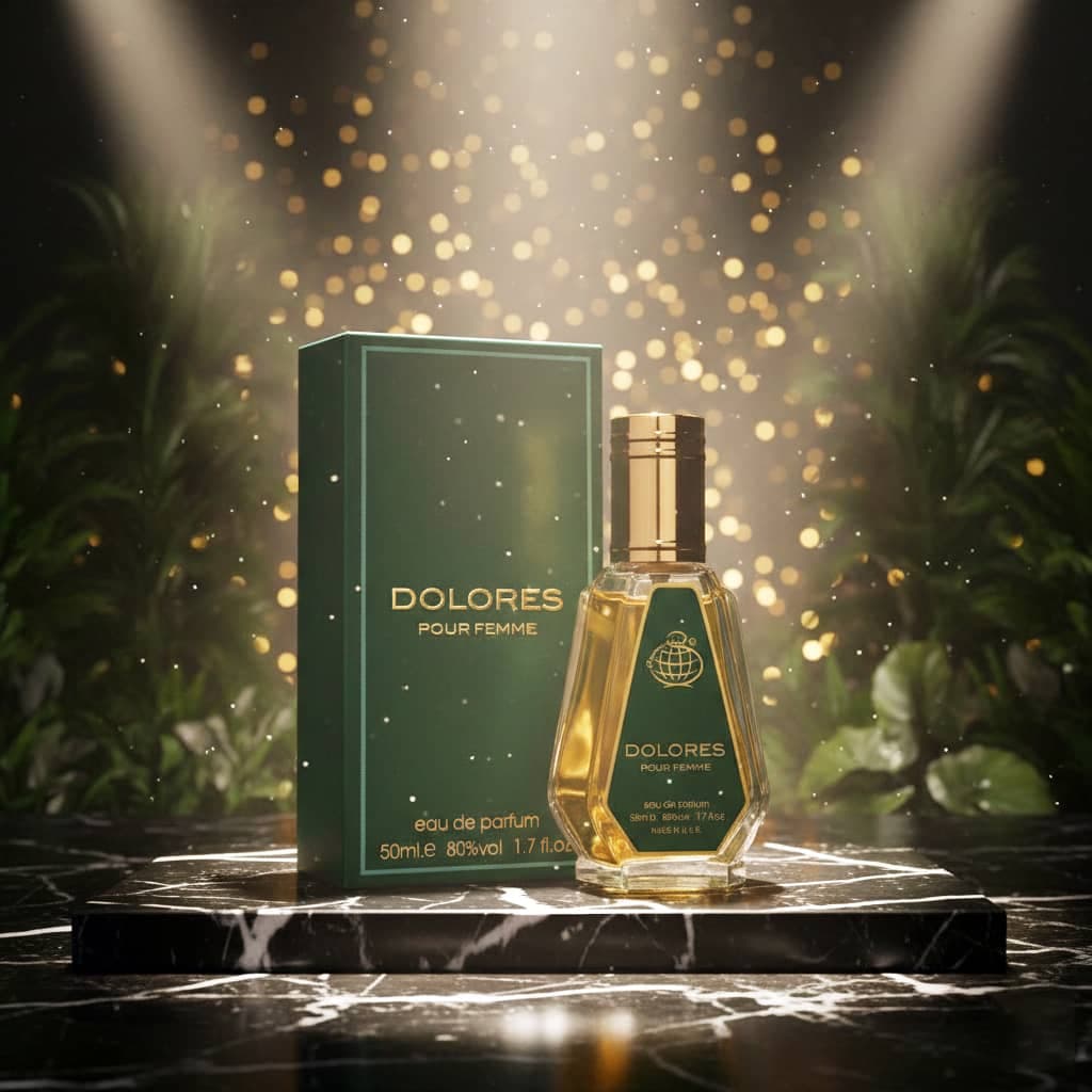 عطر ادکلن زنانه مارک جاکوبز دکادنس فراگرنس ورد مدل دولورس پور فمی (Fragrance World DOLORES Pour Femme) حجم 50 میل