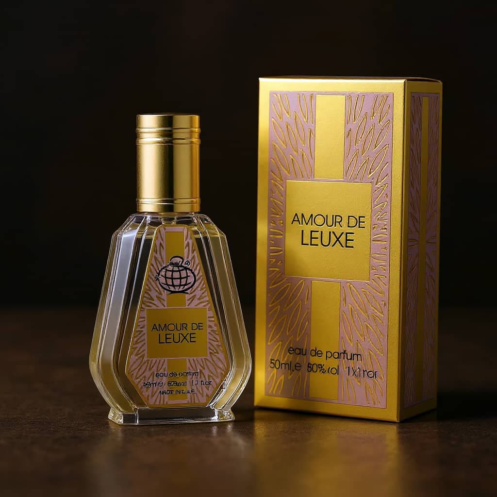 عطر ادکلن زنانه لالیک لامور فراگرنس ورد مدل آمور د لوکس (Fragrance World Amoure De Leuxe) حجم 50 میل — تصویر ۲
