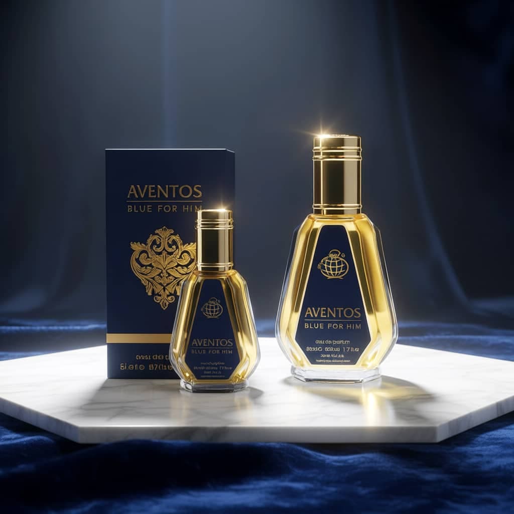 عطر ادکلن مردانه کرید ارولفا – کرید آبی فراگرنس ورد مدل اونتوس بلو (Fragrance World Aventos Blue For Him) حجم 50 میل — تصویر ۲