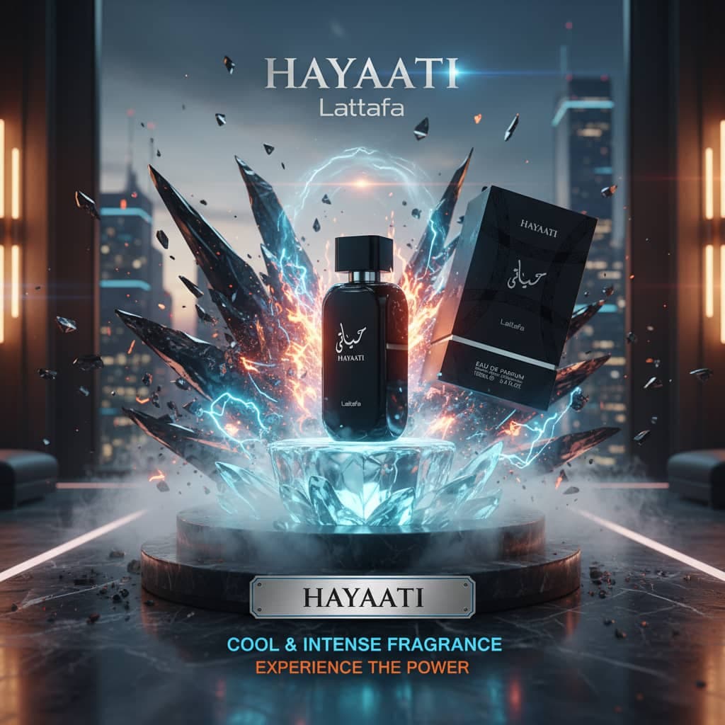 عطر ادکلن عربی زنانه مردانه حیاتی لطافه رایحه اینوکتوس پاکورابان (Lattafa Hayaati) حجم 100 میل — تصویر ۷