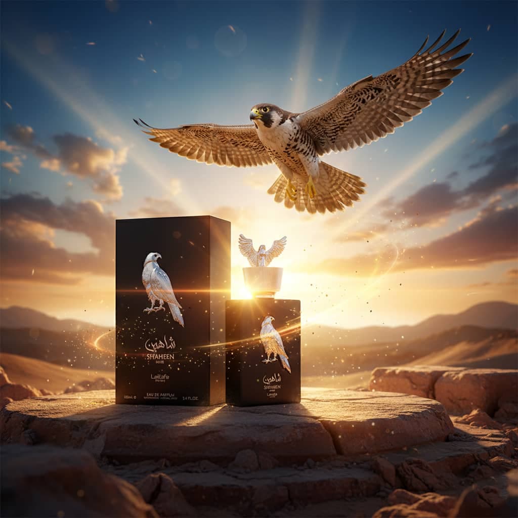 عطر ادکلن عربی زنانه مردانه پراید شاهین سیلور (نقره ایی) لطافه (Lattafa Pride Shaheen Silver) حجم 100 میل — تصویر ۳