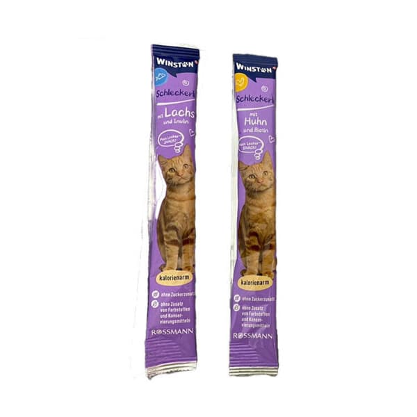 بستنی وینستون گربه با طعم مرغ و سالمون – Winston 2×4 Schleckerli — تصویر ۲