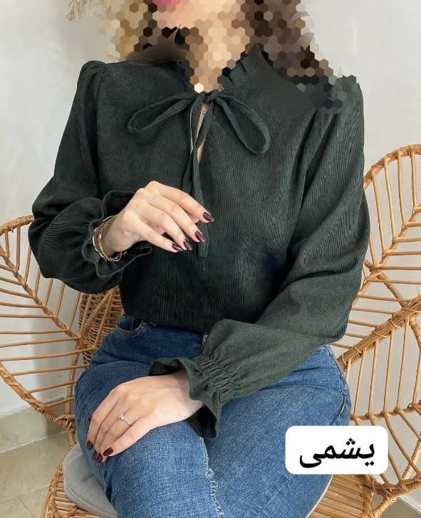 شومیز مخمل کبریتی زنانه — تصویر ۶
