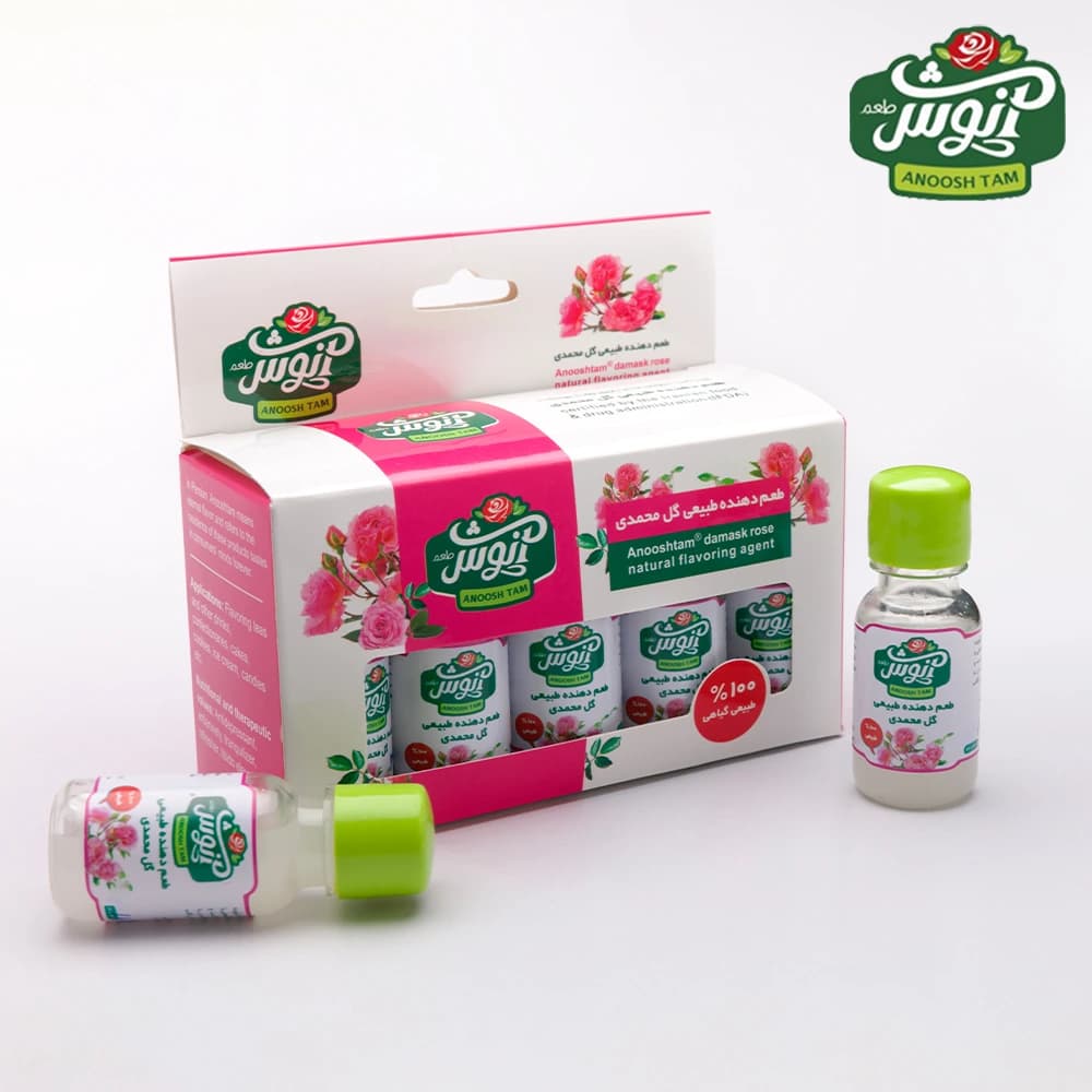 پکیج 10عددی عصاره گل محمدی(گلاب) آنوش طعم (150cc)