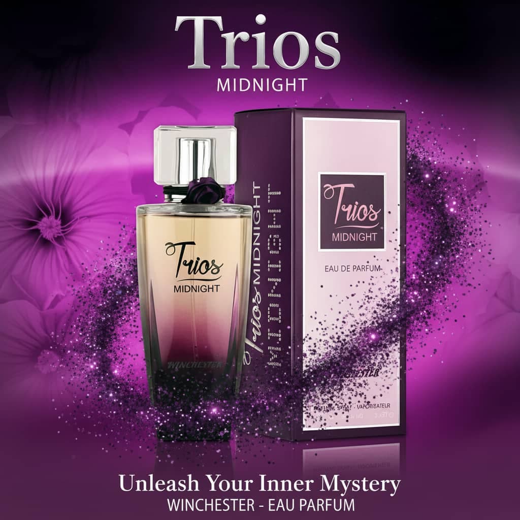 عطر ادکلن زنانه ترزور میدنایت رز وینچستر فرانسه مدل تریوس میدنایت (Royality Wenchistr Trios Midnight) حجم 100 میل