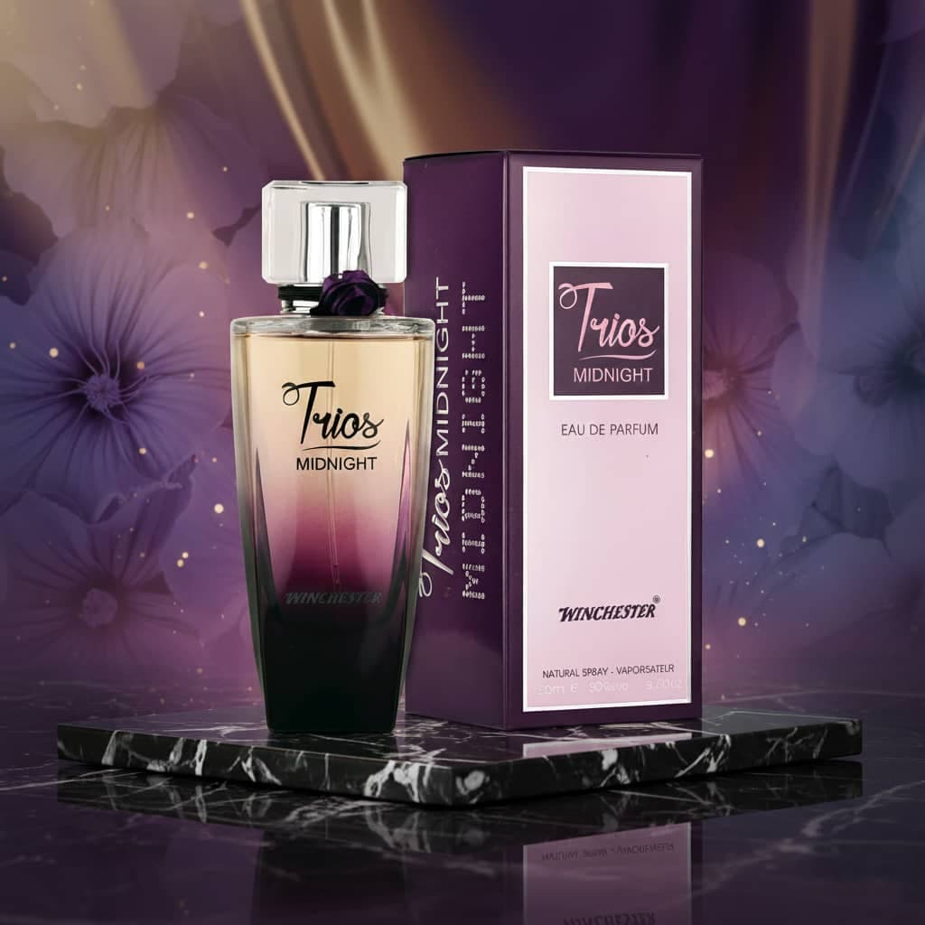 عطر ادکلن زنانه ترزور میدنایت رز وینچستر فرانسه مدل تریوس میدنایت (Royality Wenchistr Trios Midnight) حجم 100 میل — تصویر ۴