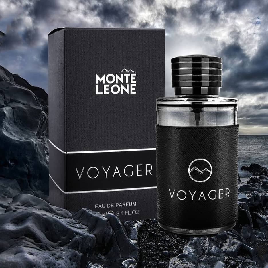 عطر ادکلن مردانه مونت بلنک اکسپلورر فراگرنس ورد مدل مونت لئون ویاگر (Fragrance World Monte Leone Voyager) حجم 100 میل — تصویر ۷