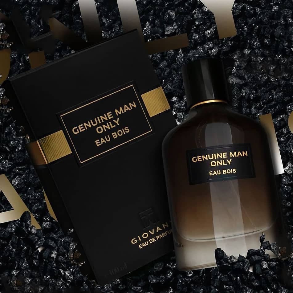 عطر ادکلن مردانه جیوانچی جنتلمن ادو پرفیوم بویزی فراگرنس ورد مدل جنیون من اونلی بویس (Fragrance World Genuine Man Only Eau Bois) حجم 100 میل — تصویر ۴