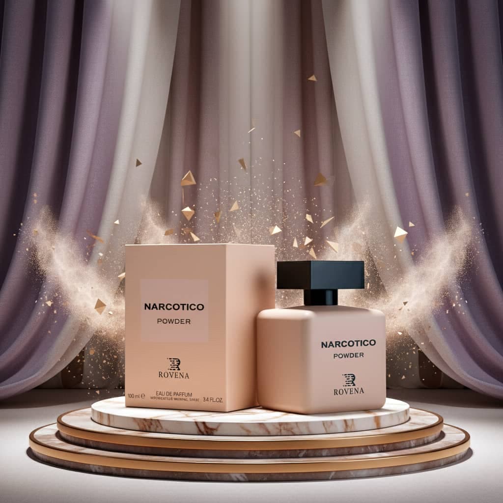 عطر ادکلن زنانه نارسیسو رودریگز پودر روونا فرانسه مدل نارکوتیکو پودر (Rovena Narcotico Powder) حجم 100 میل — تصویر ۶