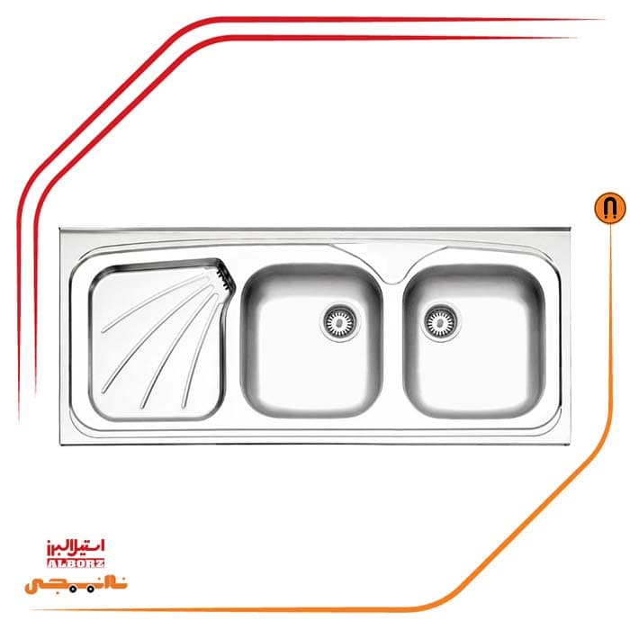 سینک روکار برند استیل البرز مدل 270 (ابعاد 50*120)