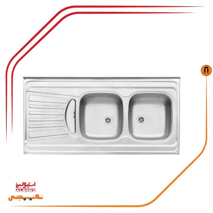 سینک روکار برند استیل البرز مدل 260 ابعاد 60*120