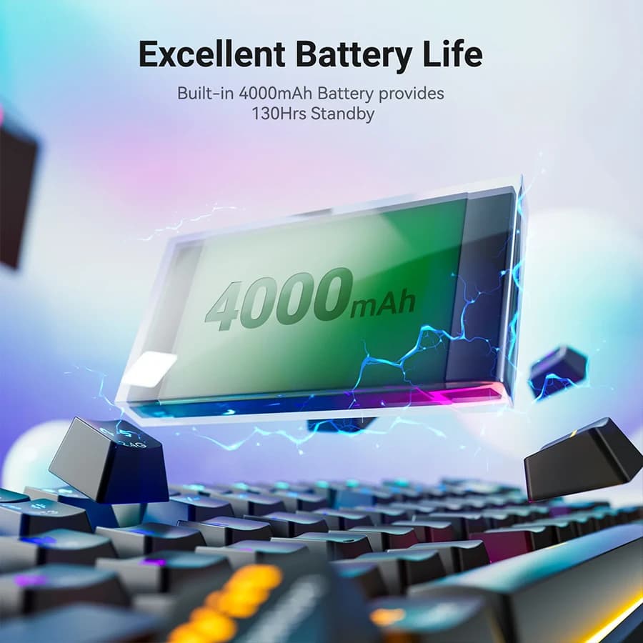 کیبورد گیمینگ بی‌سیم ردراگون Redragon K708 PRO Flekact RGB — تصویر ۵
