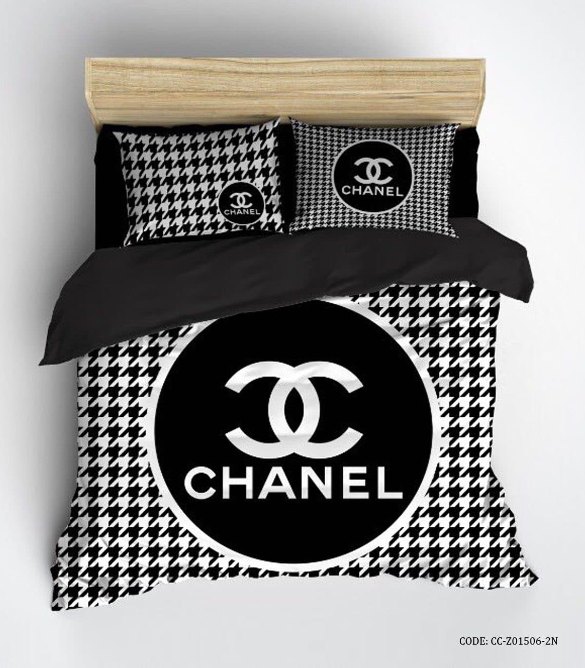 روتختی اسپرت چهارخونه سفید مشکی طرح CHANEL