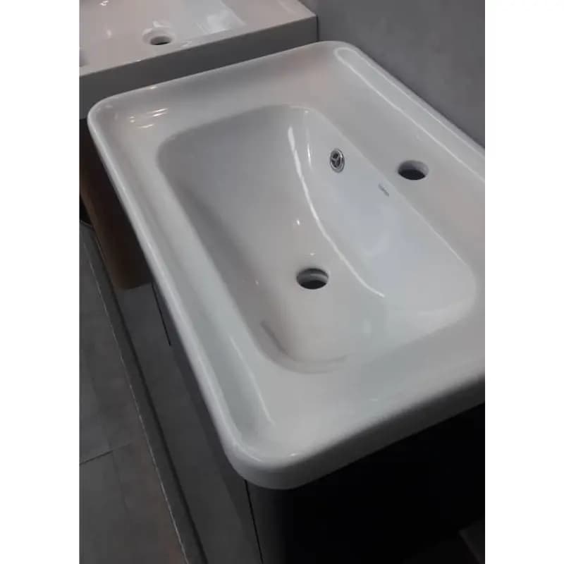 فول‌ست روشویی لیرا مدل ارسیتا با کابینت PVC رنگ ایتالیا و آینه دور پی‌وی‌سی — تصویر ۲