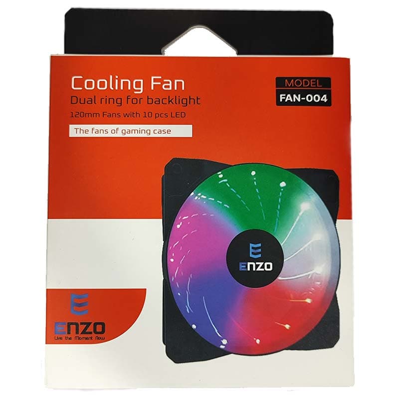 فن کیس 12*12 سانتی متر RGB دار انزو ENZO FAN-004 — تصویر ۳