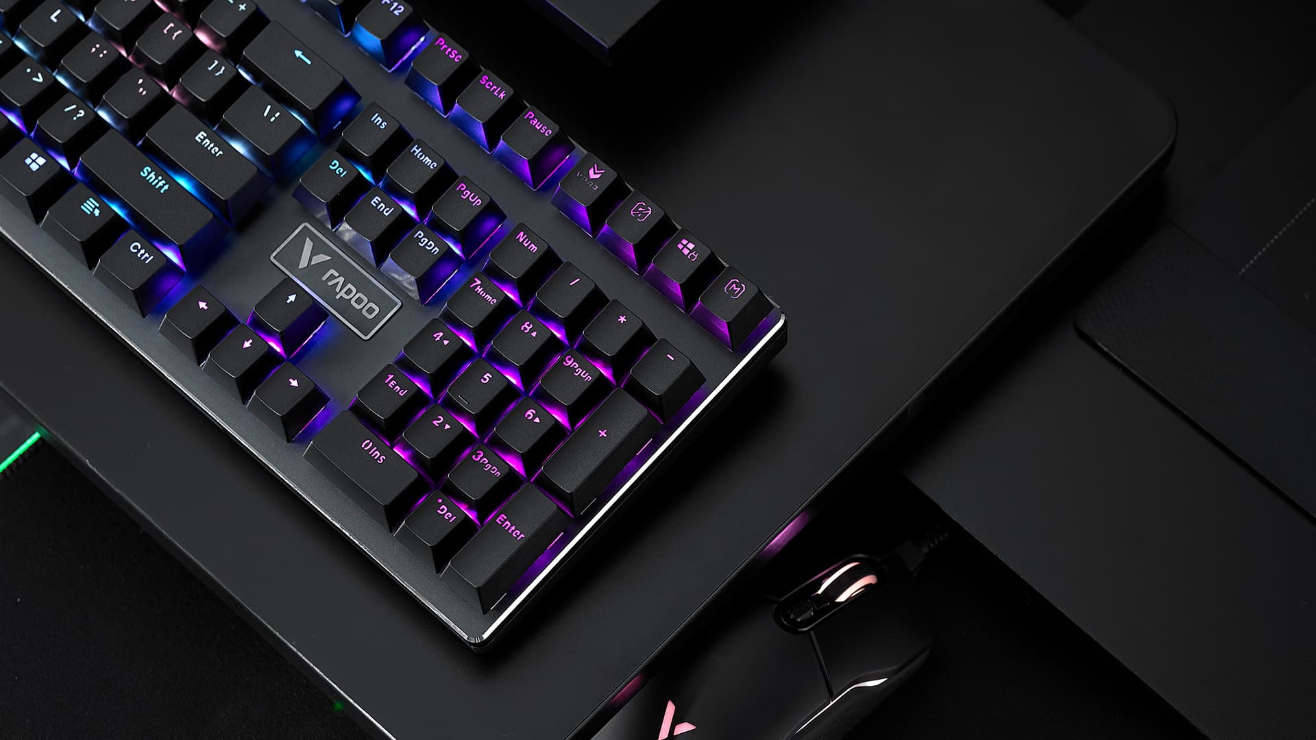 کیبورد گیمینگ سیمی رپو مدل V700 RGB — تصویر ۳