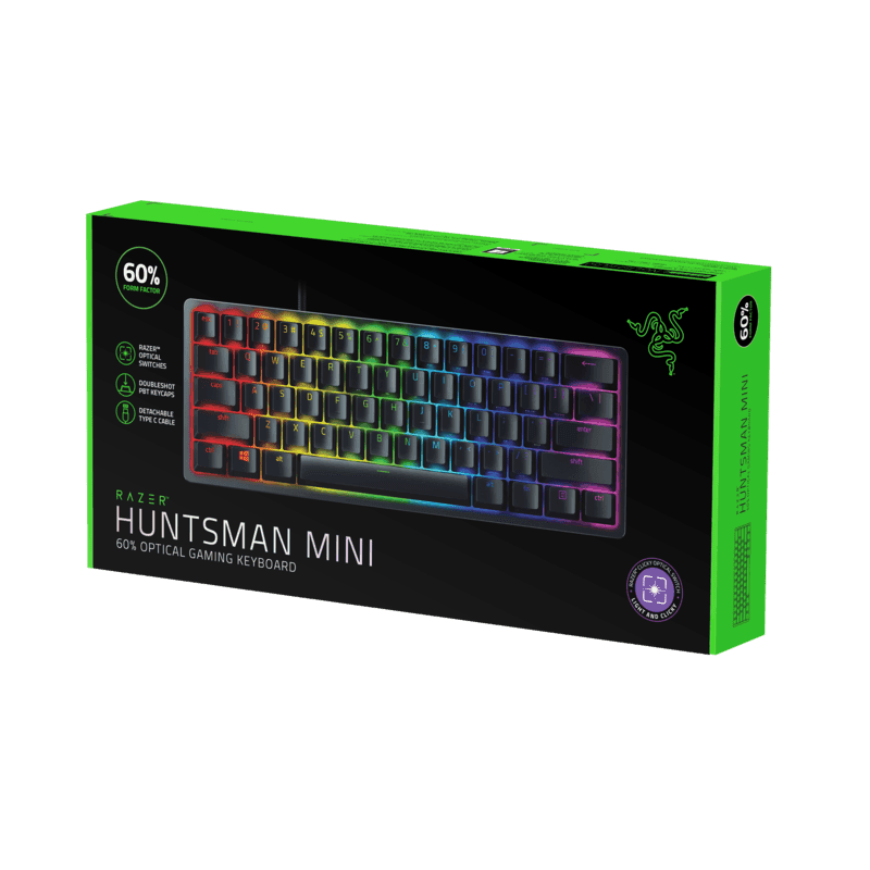 کیبورد گیمینگ RGB مکانیکال سیمی ریزر مدل HUNTSMAN MINI — تصویر ۷