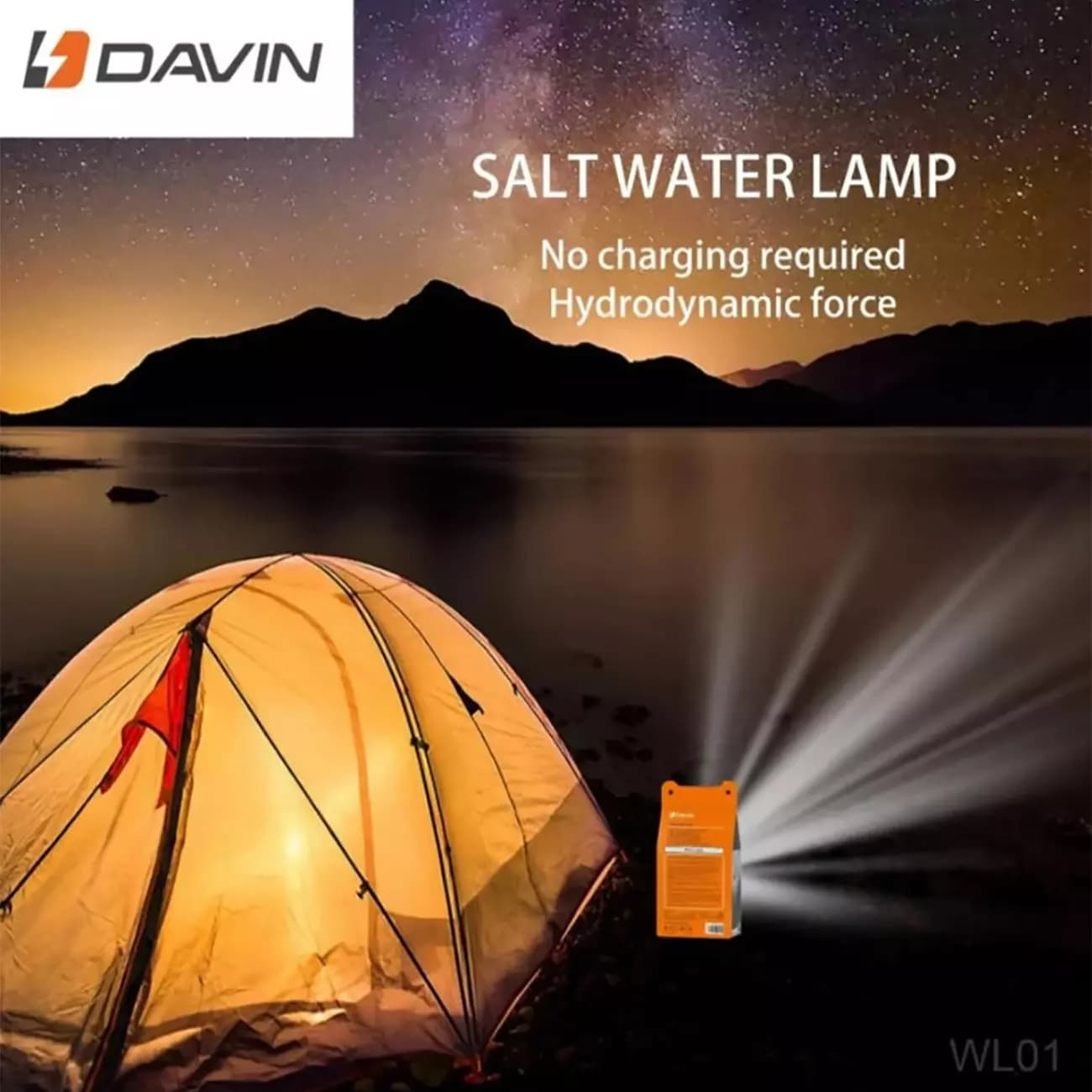 چراغ کمپینگ نمکی DAVIN کد WL01 — تصویر ۵
