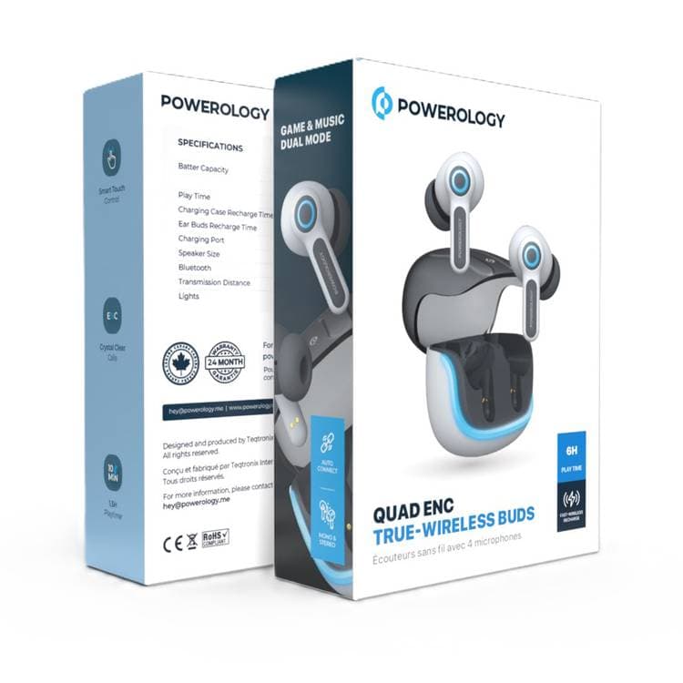 هندزفری بلوتوثی پاورولوژی مدل Quad Mic ENC — تصویر ۶