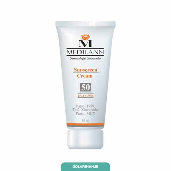 کرم ضد آفتاب رنگی SPF50 مدیلن — تصویر ۴