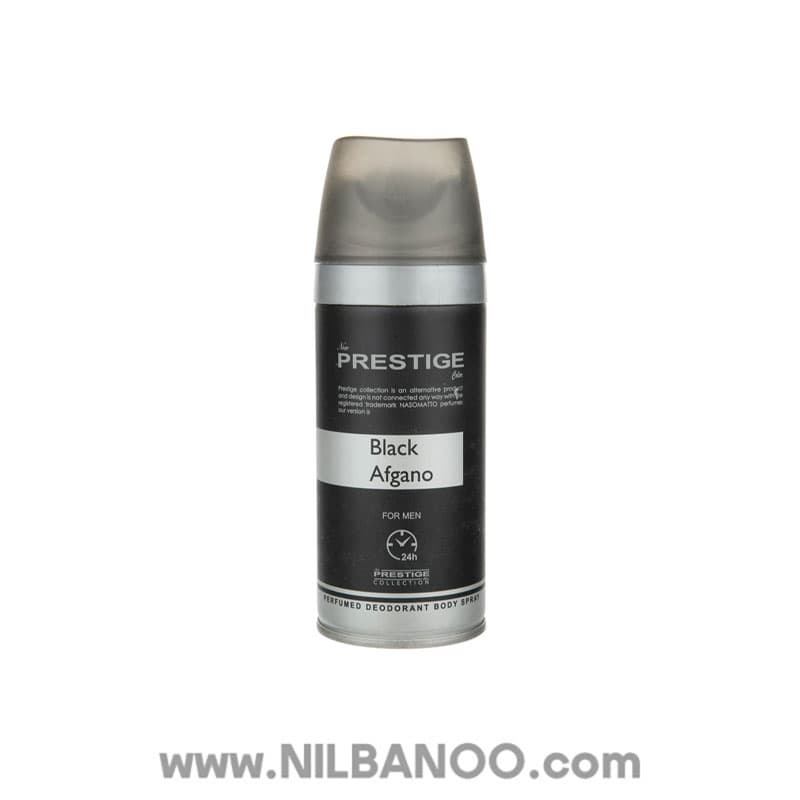 اسپری بدن مردانه پرستیژ Prestige مدل Black Afgano — تصویر ۲