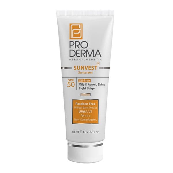 ضد آفتاب فاقد چربی SPF50 بژ روشن پرودرما — تصویر ۲