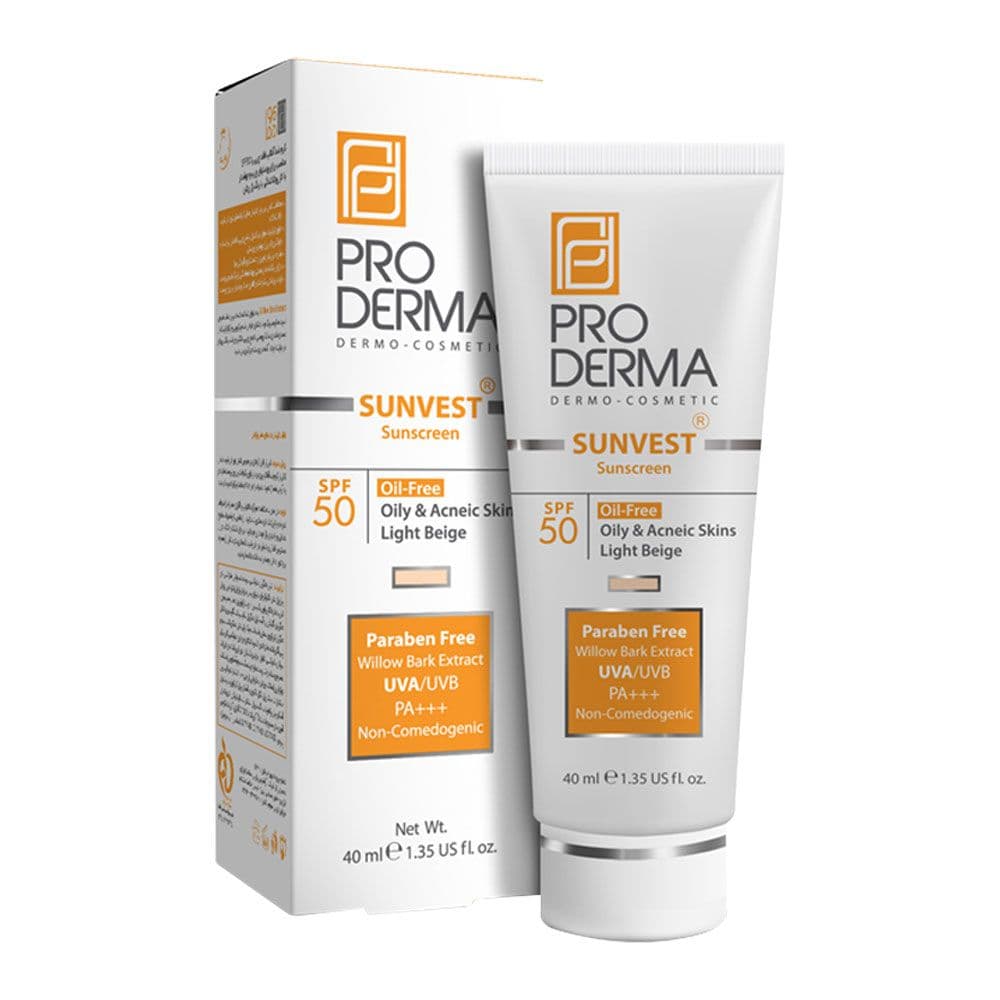 ضد آفتاب فاقد چربی SPF50 بژ روشن پرودرما — تصویر ۴