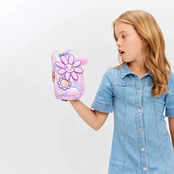 جامدادی دو زیپ اسمیگل Smiggle طرح Flower — تصویر ۳