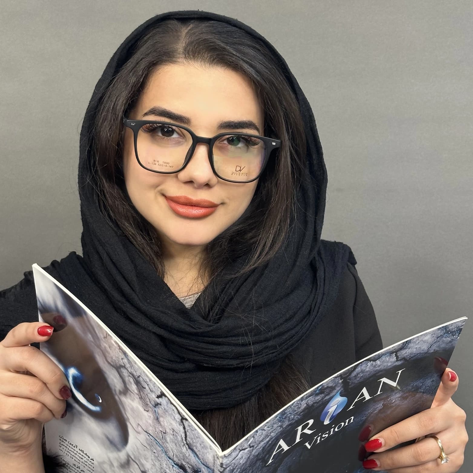 عینک طبی دی وی DV مدل TR90L-136 مشکی — تصویر ۲