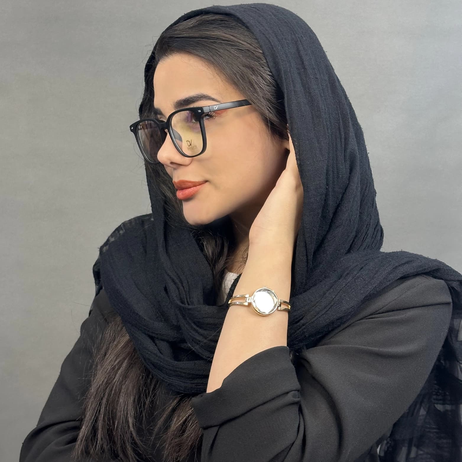 عینک طبی دی وی DV مدل TR90L-136 مشکی — تصویر ۷