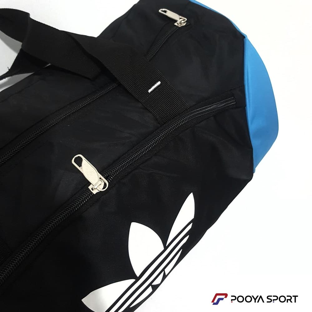 ساک ورزشی آدیداس adidas گرد سایز متوسط مشکی- آبی — تصویر ۴