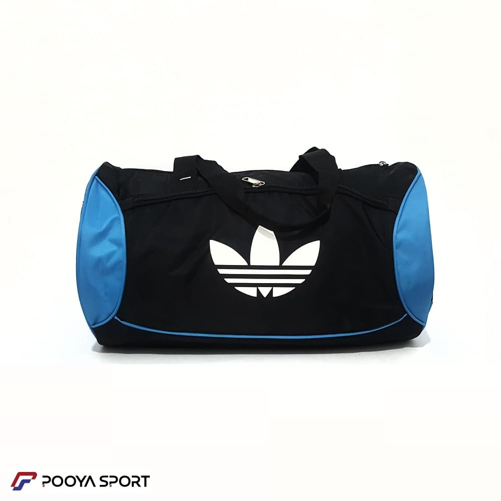 ساک ورزشی آدیداس adidas گرد سایز متوسط مشکی- آبی — تصویر ۳