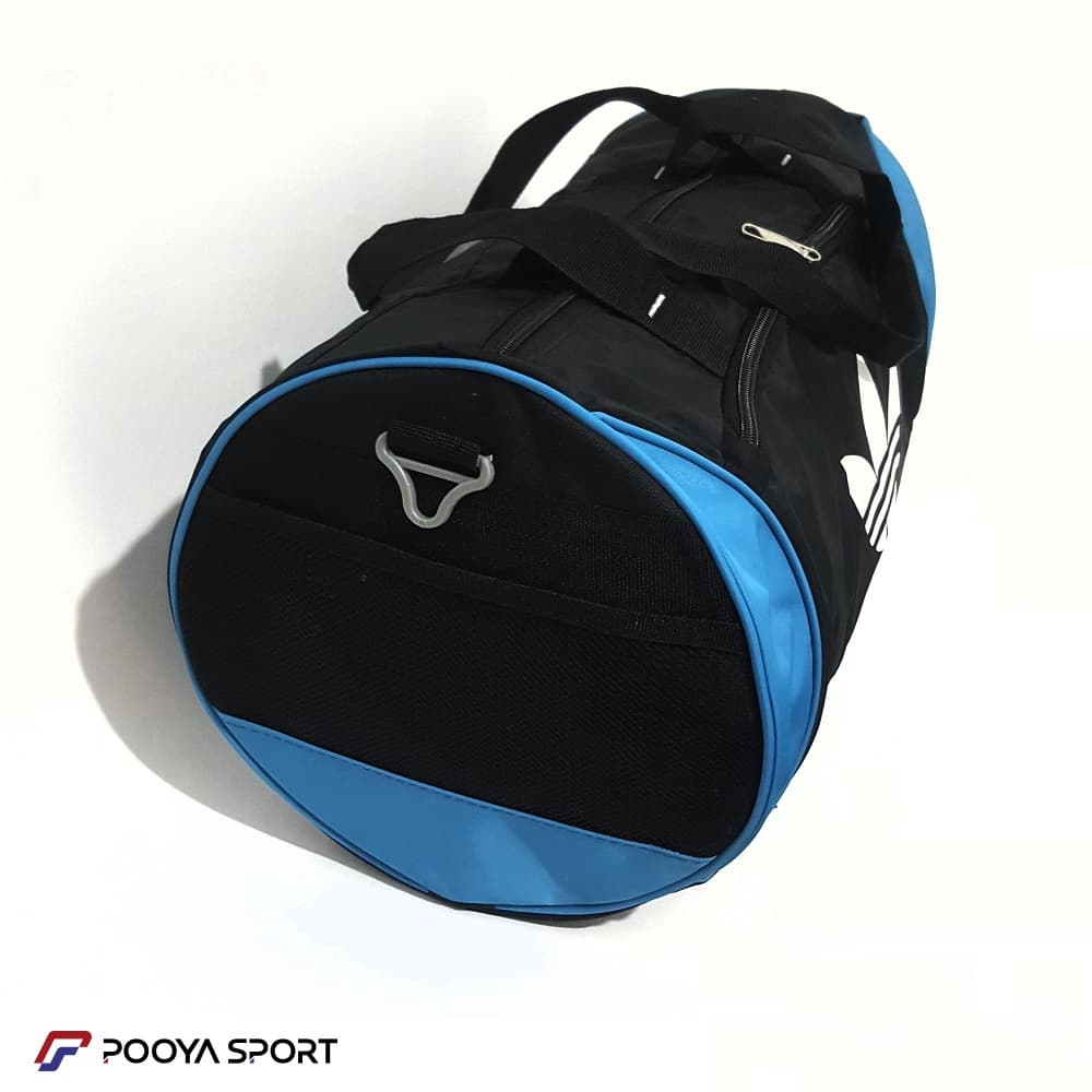 ساک ورزشی آدیداس adidas گرد سایز متوسط مشکی- آبی — تصویر ۶