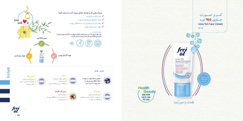کرم صورت حاوی 5% اوره 50میلی لیتر فرای ال — تصویر ۲