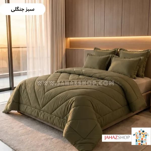 سرویس روتختی هتلی ساده صادراتی جنس نخ پنبه یک رو (تک رنگ)