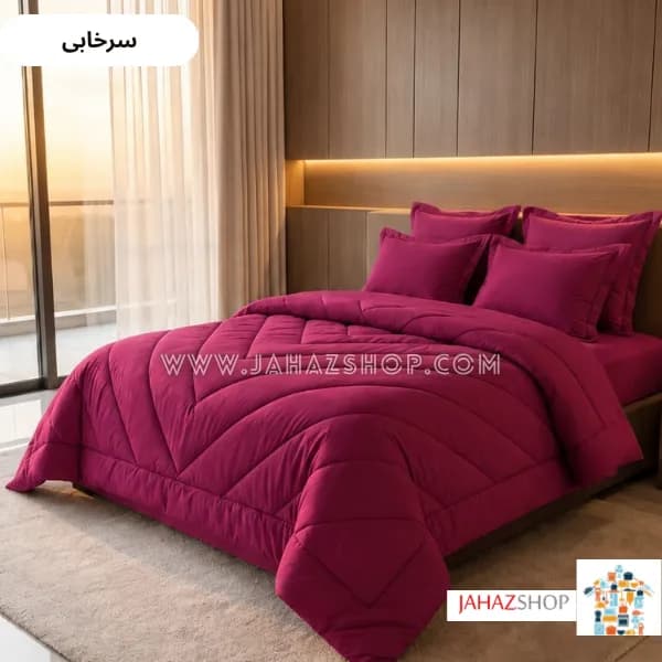 سرویس روتختی هتلی ساده صادراتی جنس نخ پنبه یک رو (تک رنگ) — تصویر ۲