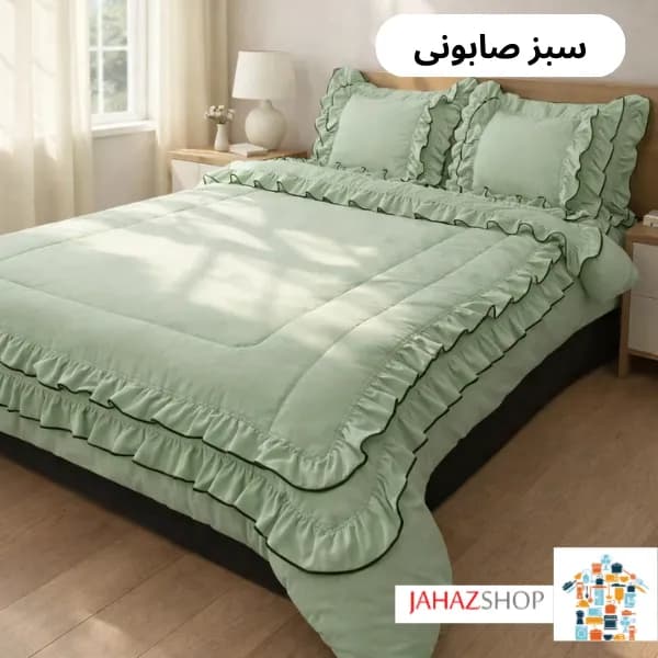 سرویس روتختی چیندار طرح دنیز فولدر دوزی — تصویر ۷